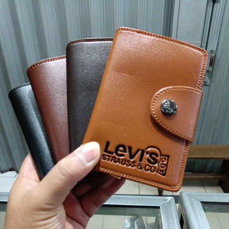 Dompet Lipat Pria Kulit Cilly L-0132 Kancing || Dompet Pria Kancing Pendek di Grosir PadaJaya