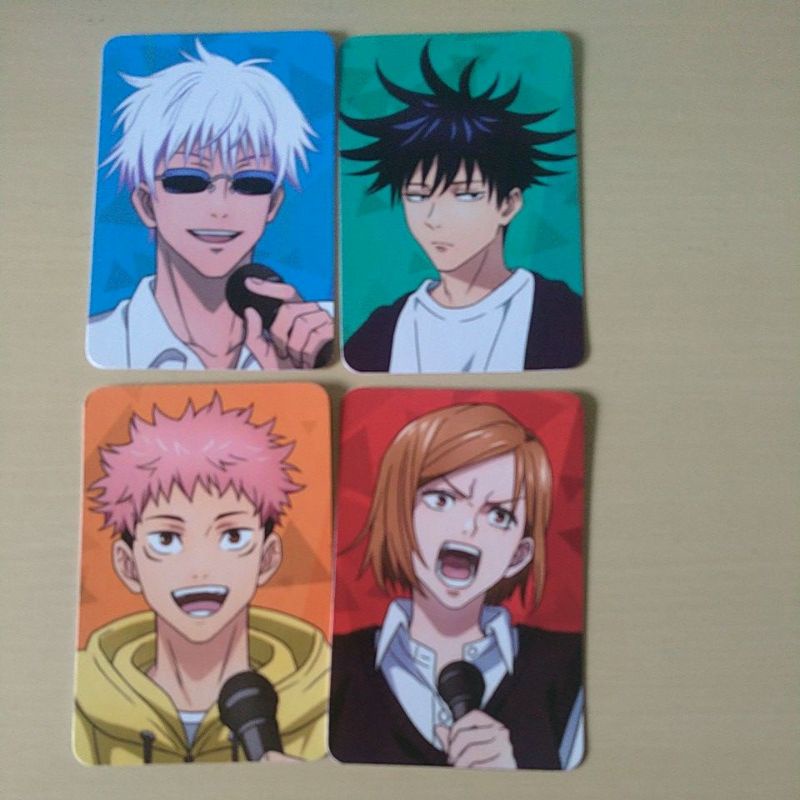 Photocard/pc Jujutsu Kaisen Gojo, Yuuji, Nobara, Megumi + Free Innersleeve