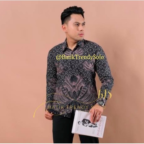 Hem  Kemeja Baju Batik Pria Cowok Laki Laki Slimfit Full Lapis Furing Lengan Panjang Lengan Pendek Original Asli Batik Jumanta Solo Laweyan Size S M L Xl XXL Bahan Katun Premium  908