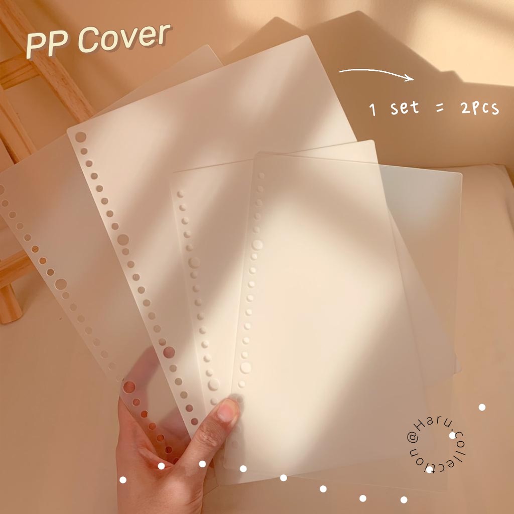 

(2 Lembar) PP Cover Binder untuk Loose-Leaf Paper A5 B5 / Pembatas Binder A5 20 rings B5 26 rings