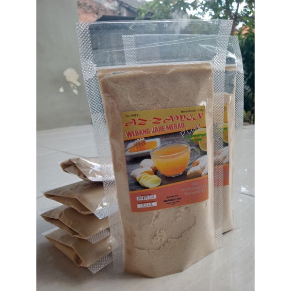 

ASLI JAHE MERAH BUBUK/INSTAN plus MADU, HABBATUSSAUDA dan EKSTRAK GINSENG 250 GRAM SUDAH SERTIFIKAT HALAL DAN PIRT