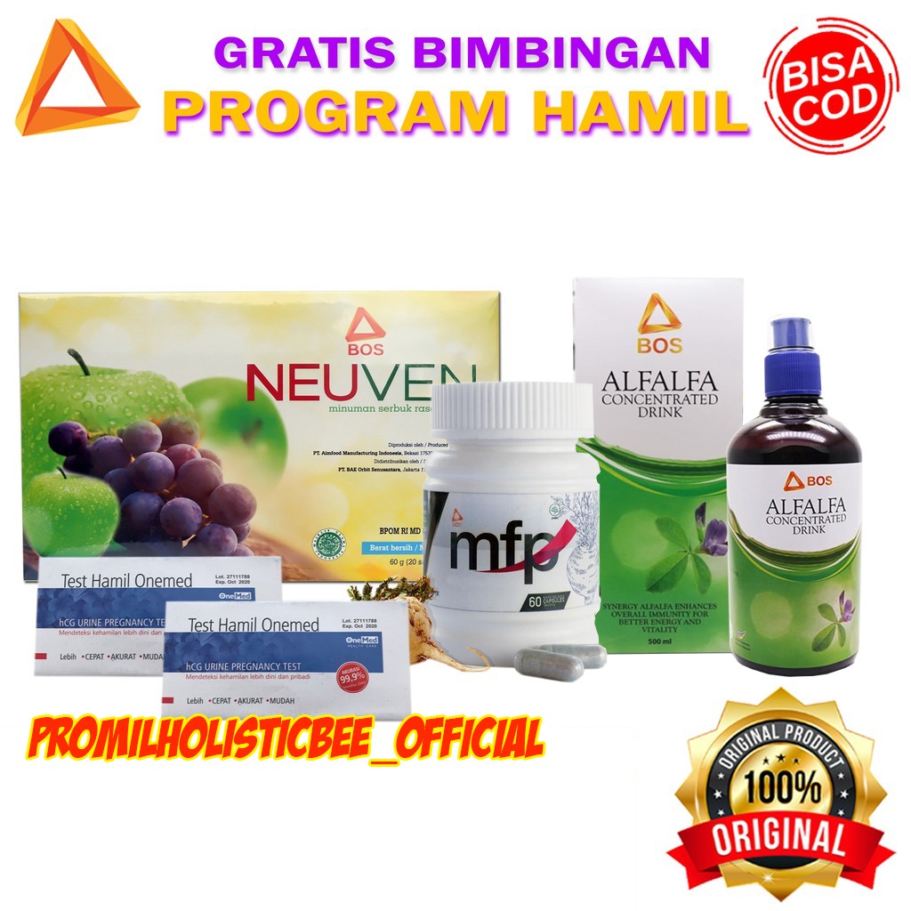 PROMO PAKET PROMIL PROGRAM HAMIL NEUVEN ALFALFA & MFP ASLI ORIGINAL HERBAL BEE PROMO TERMURAH 
