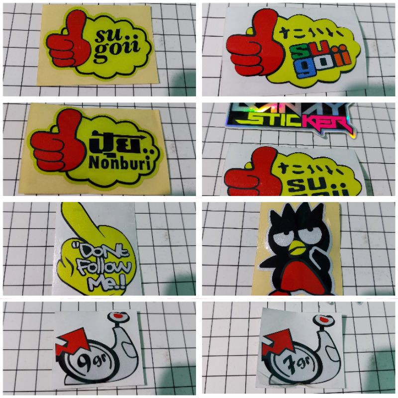 STICKER SUGOII DONT FOLLOW MEE ROLER CUTTING