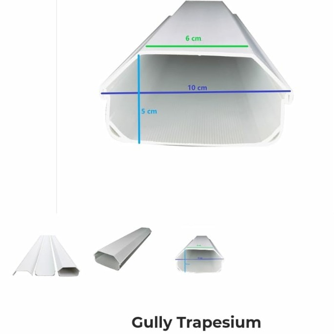 Gully Trapesium 2 Meter Talang Hidroponik