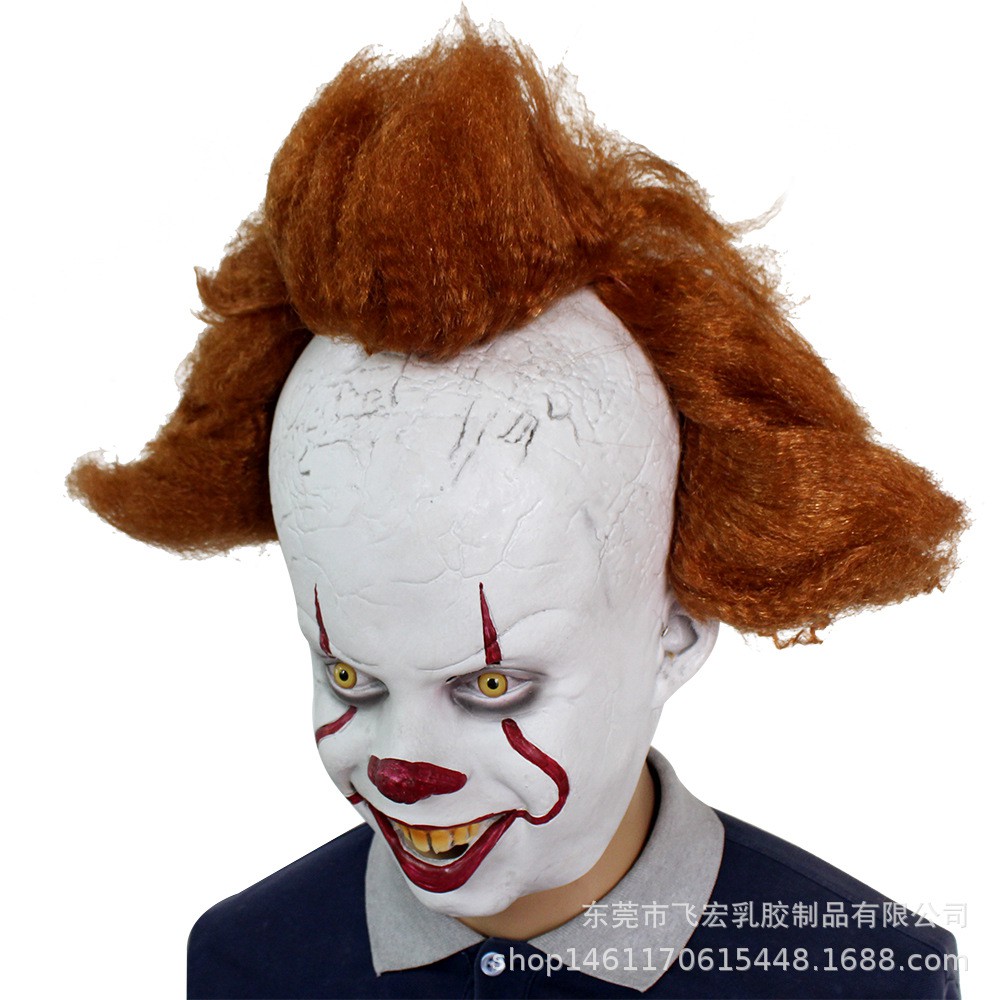 TOL-28 topeng latex karet full head kepala it badut clown pennywise halloween setan hantu kuntilanak