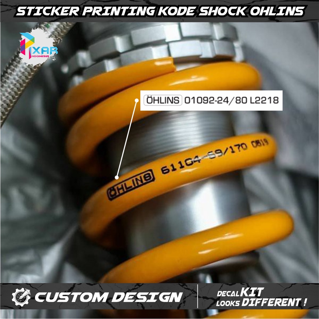 

STIKER/STICKER PRINTING KODE SHOCK OHLINS ULIR