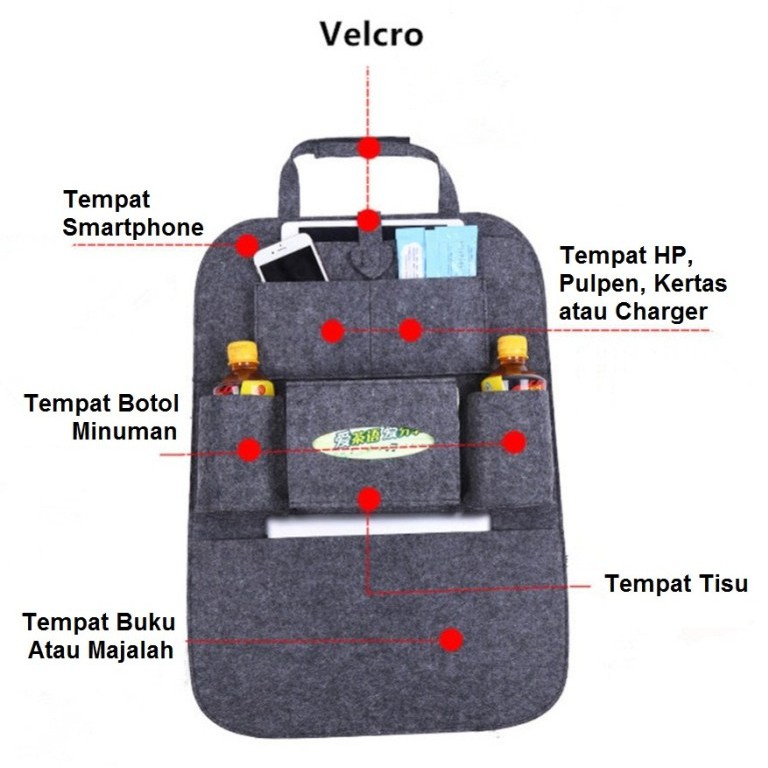 Car Seat Organizer Tas Jok Mobil