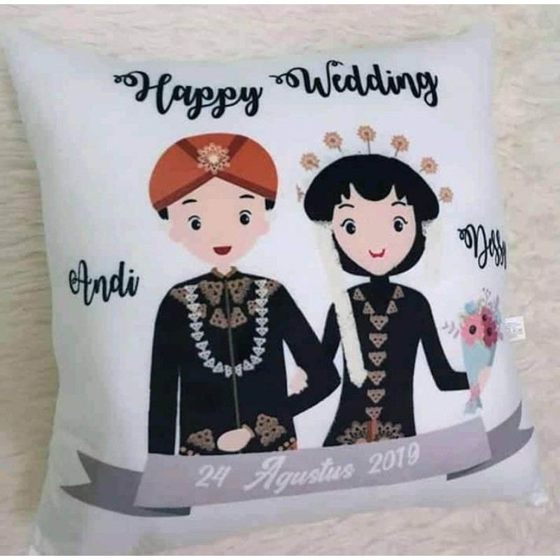 Bantal foto/Bantal foto karakter/bantal foto wedding/bantal foto murah