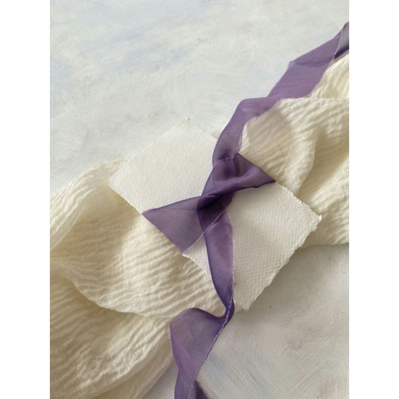

SILKY RIBBON IN VIOLET - wedding ribbon / calligraphy ribbon / vows ribbon / pita buket / styling