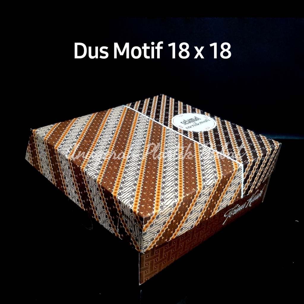 Dus Nasi 18x18 Cm Motif Batik Isi 50 Pcs/ Box Nasi Motif Batik