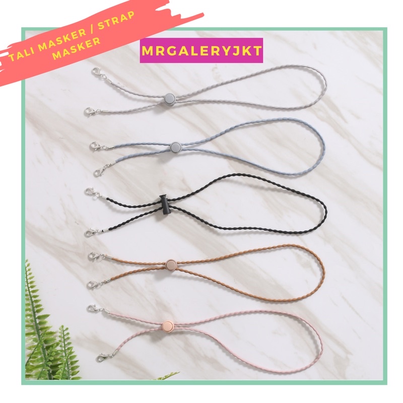 Kalung Masker Hijab 2in1 Strap Masker Hijab Tali Elastis Karet Lanyard Masker Gantungan Masker Tali Kalung Masker