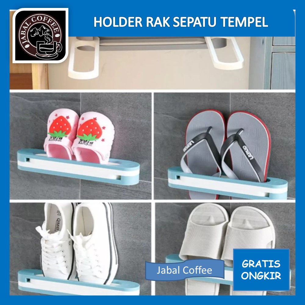 Rak Tempat Penyimpanan Sendal Sepatu / Holder Rak Sepatu Tempel / Rak Dinding 3 In1 / Rak Gantung Towell Murah