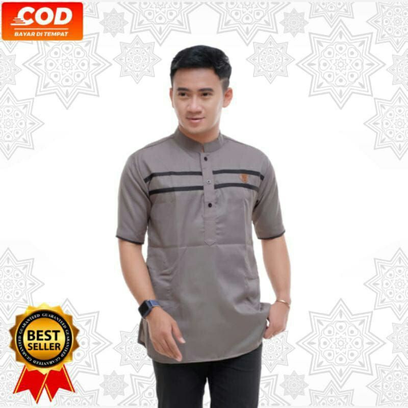 (XR) koko kurta pria dewasa bahan import(L) terbaru 2022 lengan pendek