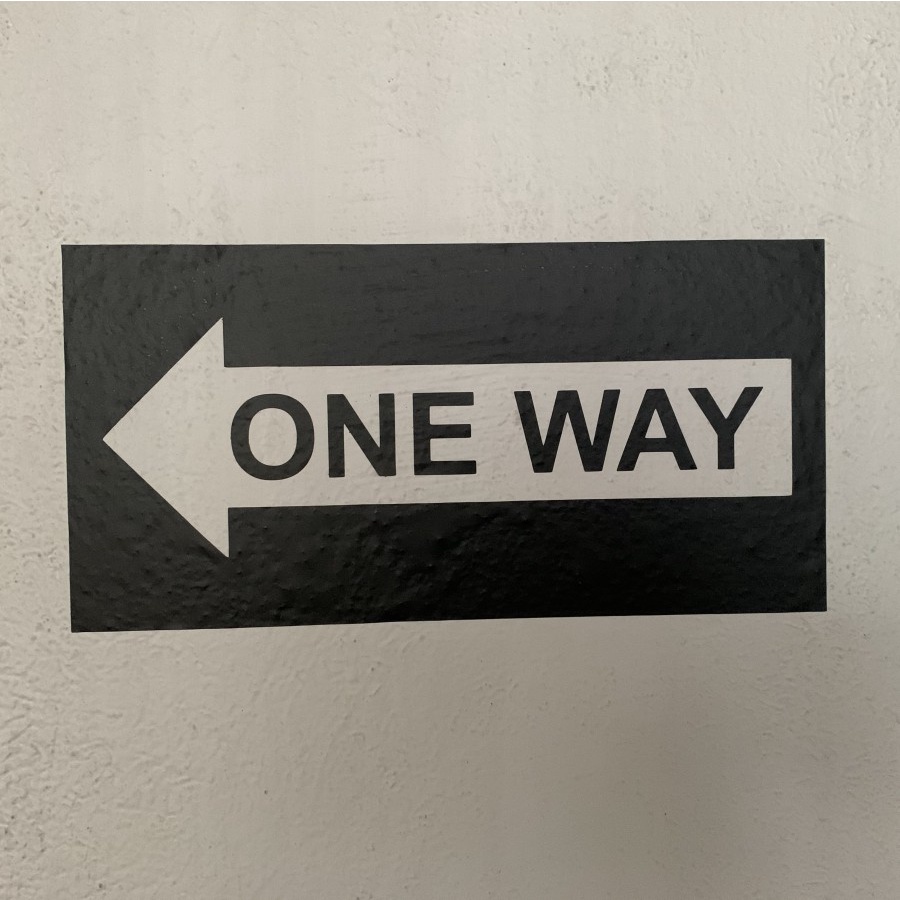 

stiker panah oneway rambu panah arah satu arahi, 30x15