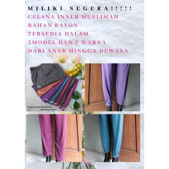 CELANA DALAMAN GAMIS DEWASA JUMBO | INNER PANTS MURAH BERKUALITAS | CELAMIS
