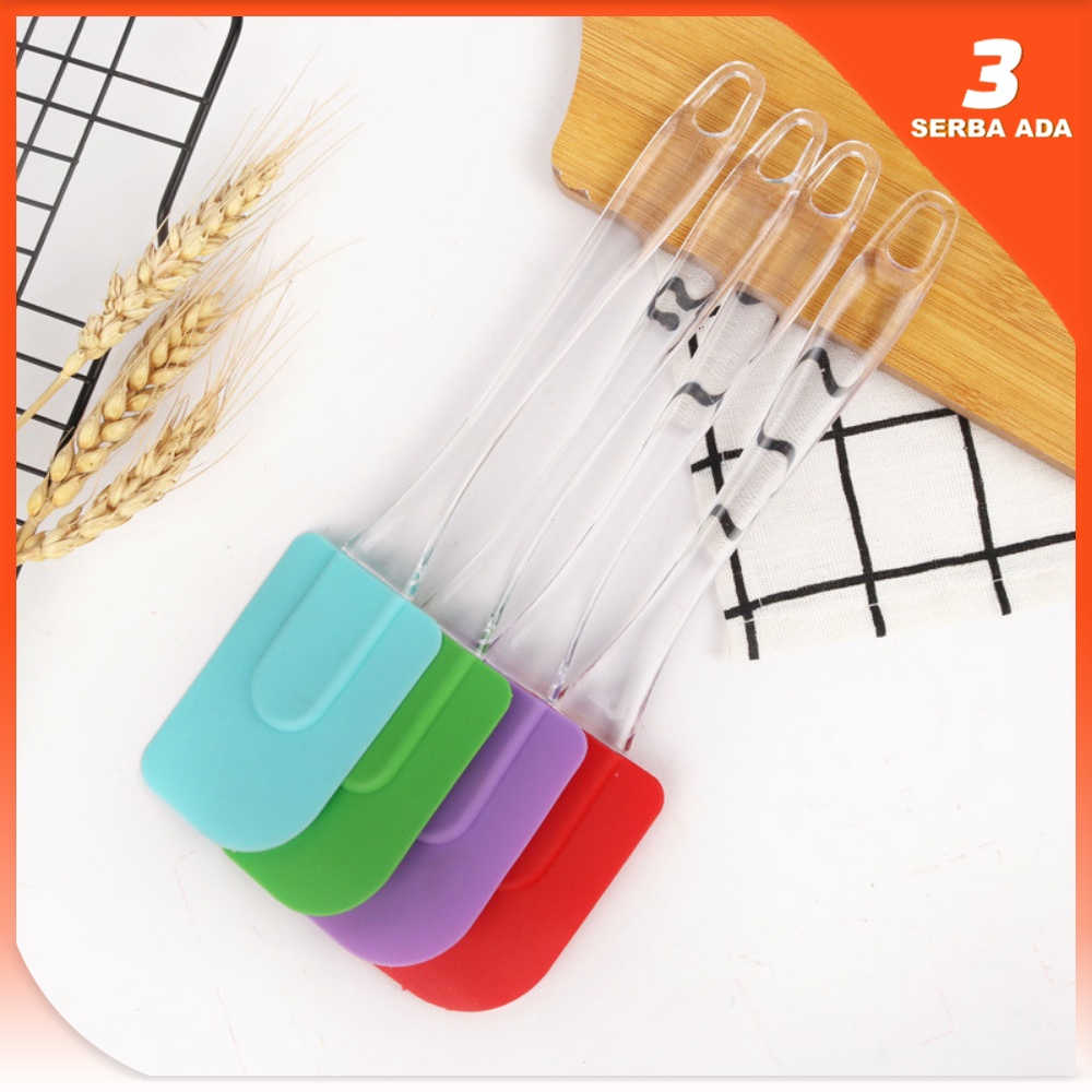 3 Pcs Spatula Silicon Tahan panas Ukuran Besar / Spatula Silikon Tahan Panas / Spatula Masak / Spatu