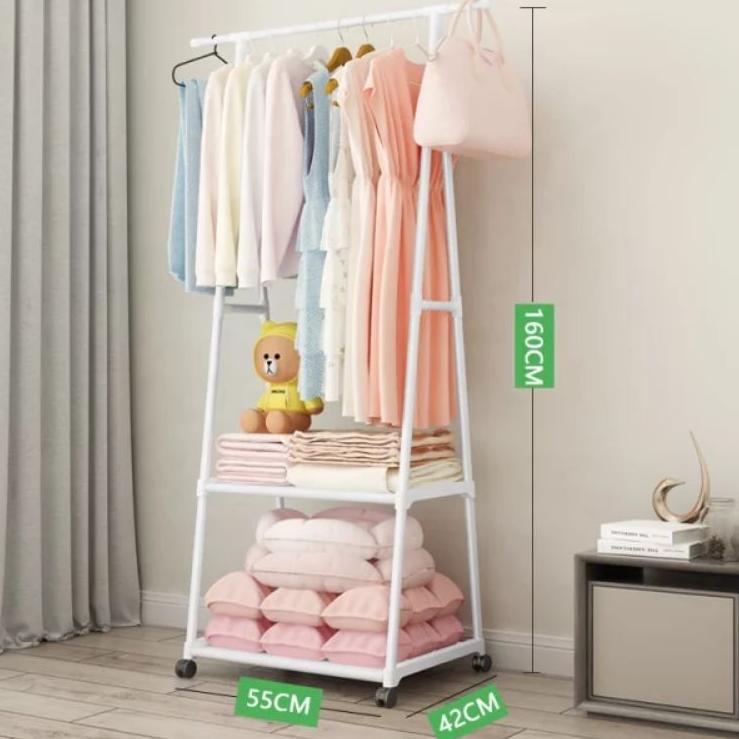 ☏ Triangle Stand Hanger / Rak Gantung Segitiga/ Gantungan Baju / Rak Baju Pipa Besi Rakit ➵