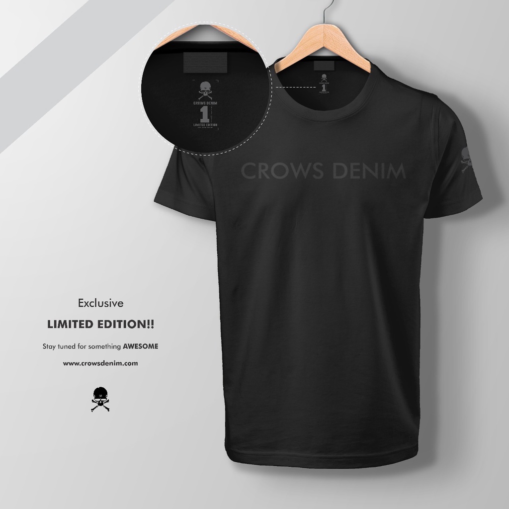 KAOS CROWS DENIM-KAOS DISTRO-KAOS CROWS DENIM ORI