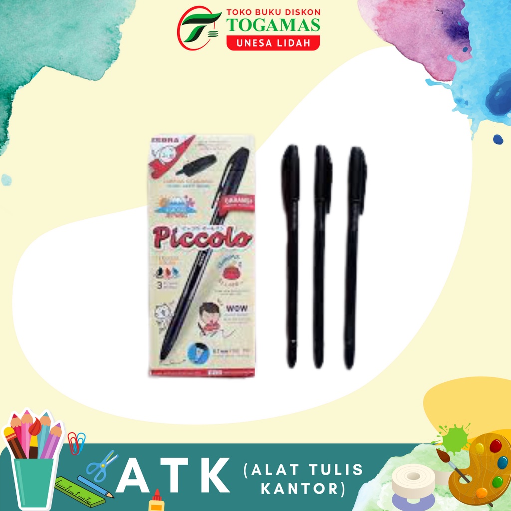 

BALLPEN ECER PICCOLO FINE 0.5 SEMI GEL ZEBRA BLACK