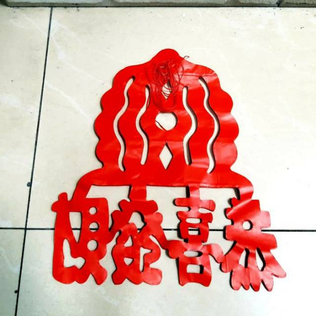 Garland Gong Xi Fa Cai Wan Shi Ru Yi Dekorasi Imlek Lamoion Murah