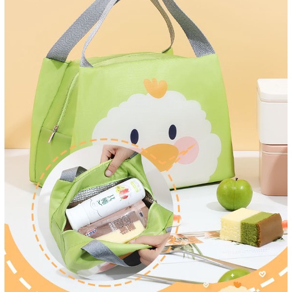 Tas Bekal Makan Motif Lucu Dengan Lapisan Insulasi Alumunium Foil Lunch Bag - TM024