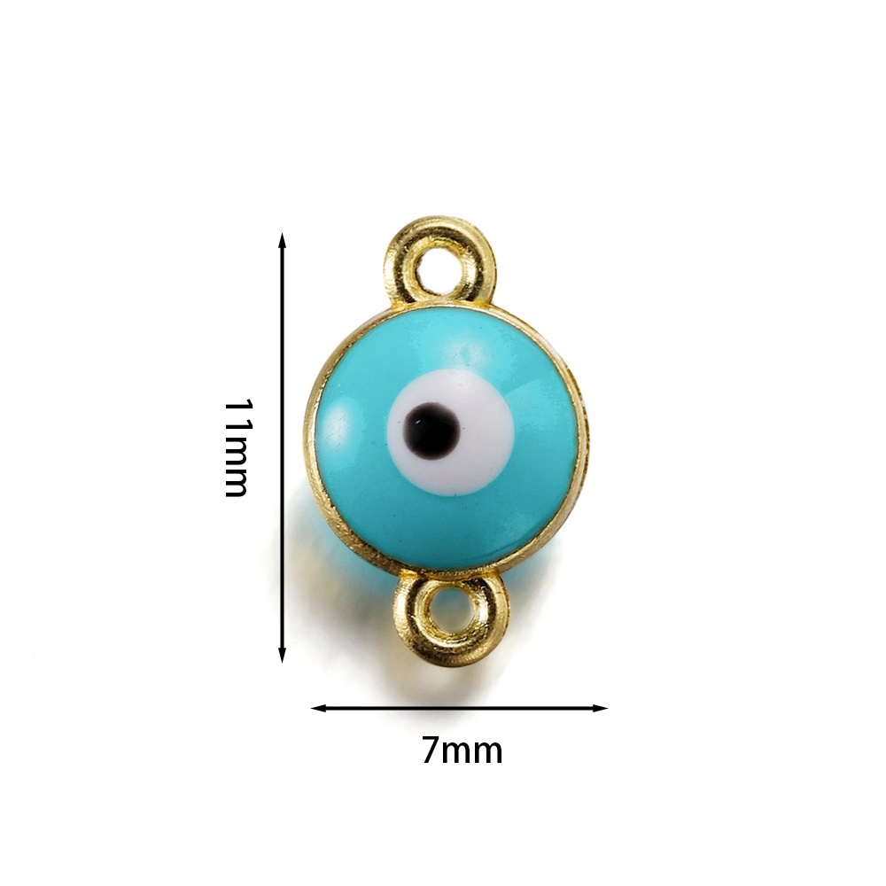 20 / 50 Pcs / 50 Pcs Liontin Bentuk Evil Eye Bahan Alloy Untuk Membuat Perhiasan Kalung Dan Gelang