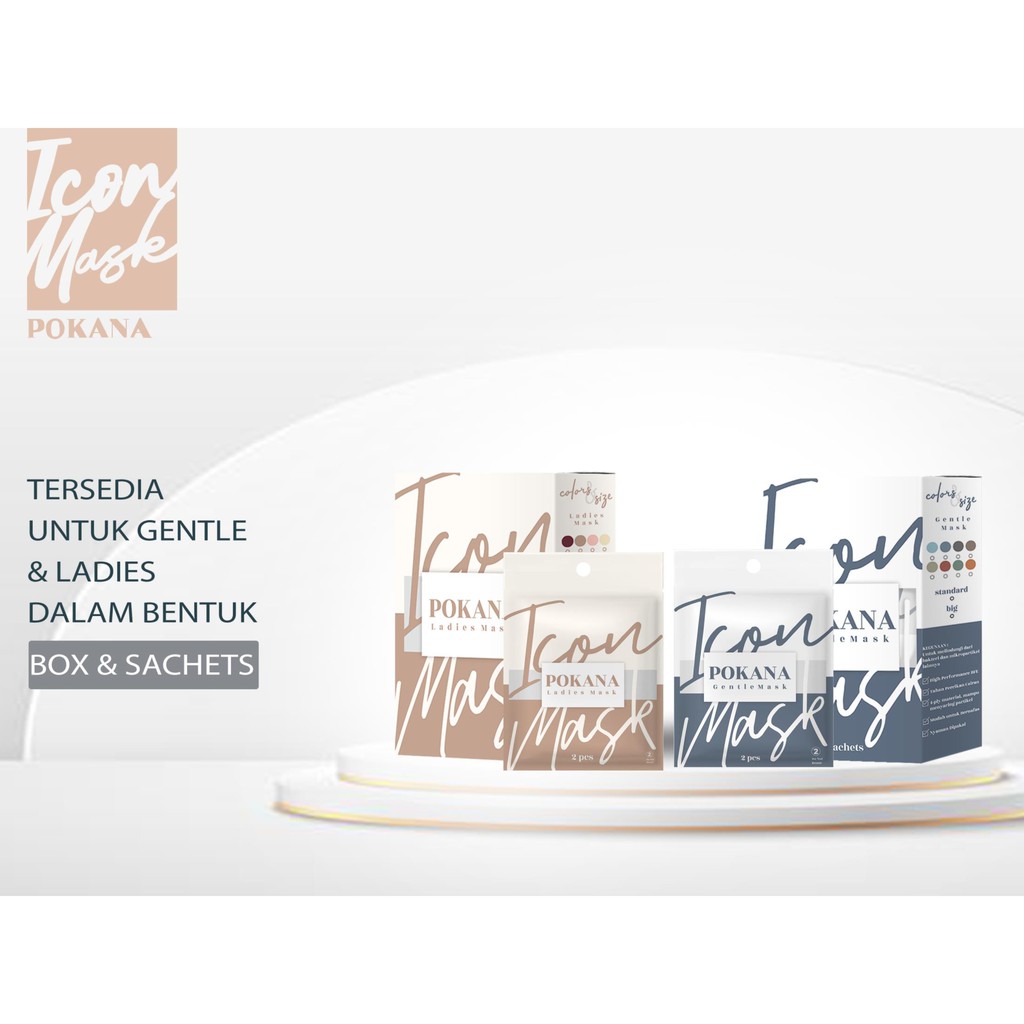 Pokana Icon Mask Ladies Isi 12 Pcs
