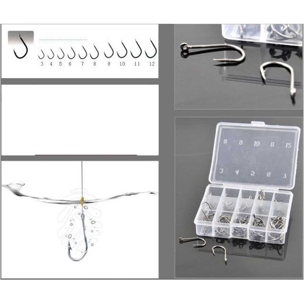 KAIL PANCING  Long Handled Fishing Hook Kail Pancing No 3-12 Set 94151-BE