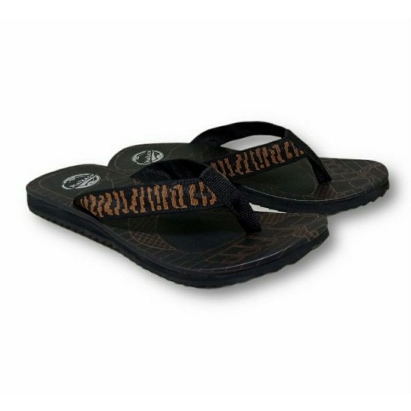 SANDAL GUNUNG SANDAL OUTDOOR SANDAL ADVENTURE COMET JEPIT TALI HITAM KUAT- ORI