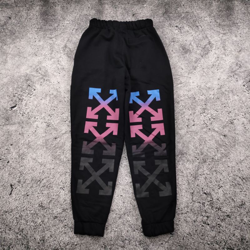 LONG PANTS / JOGGER PANTS OFF WHITE GRADIENT HITAM AUTHENTIC FULLTAG &amp; LEBEL