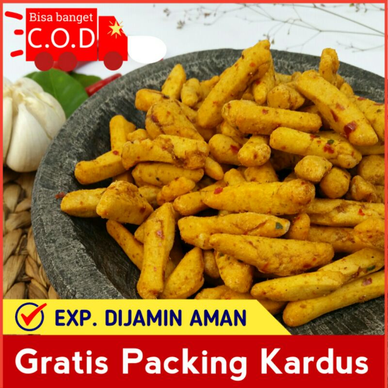 

[CINTAH SNACK] STIK BASO GORENG 200 GRAM / STIK BASRENG PEDAS / BASTIK CABE / STIK BAKSO IKAN