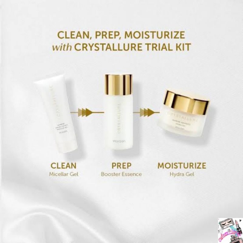 ☃Cutezz_Ching1☃ Wardah Crystallure Advanced Glow Kit-Antiaging untuk kulit glowing