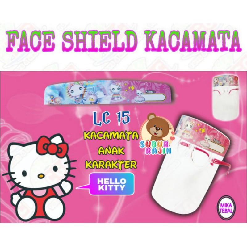 Face Shield kacamata bulat anak karakter LC 15