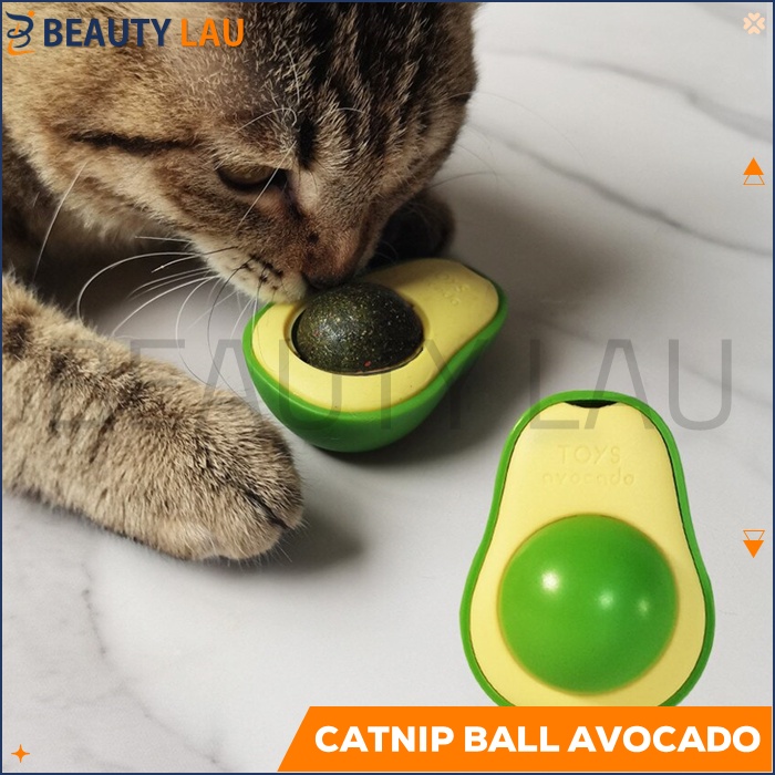 CATNIP KUCING BALL AVOCADO ALPUKAT CATMINT BOLA CATNIP BALL TEMPEL PUTAR MAENAN MAINAN UNTUK KUCING