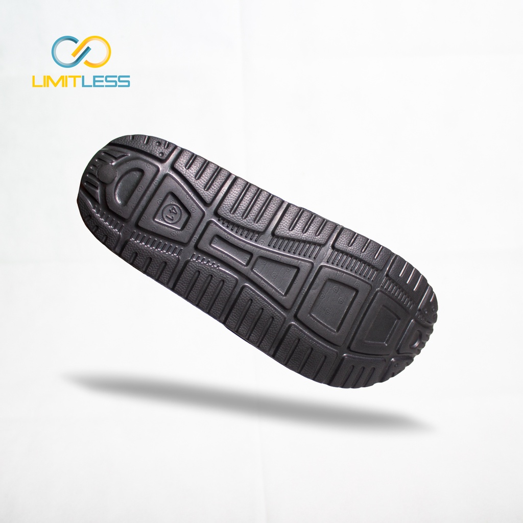 Sandal Pria Distro Limitless Sendal Cowok Dewasa Slide Sandal Selop Pria Distro Slip On Hitam