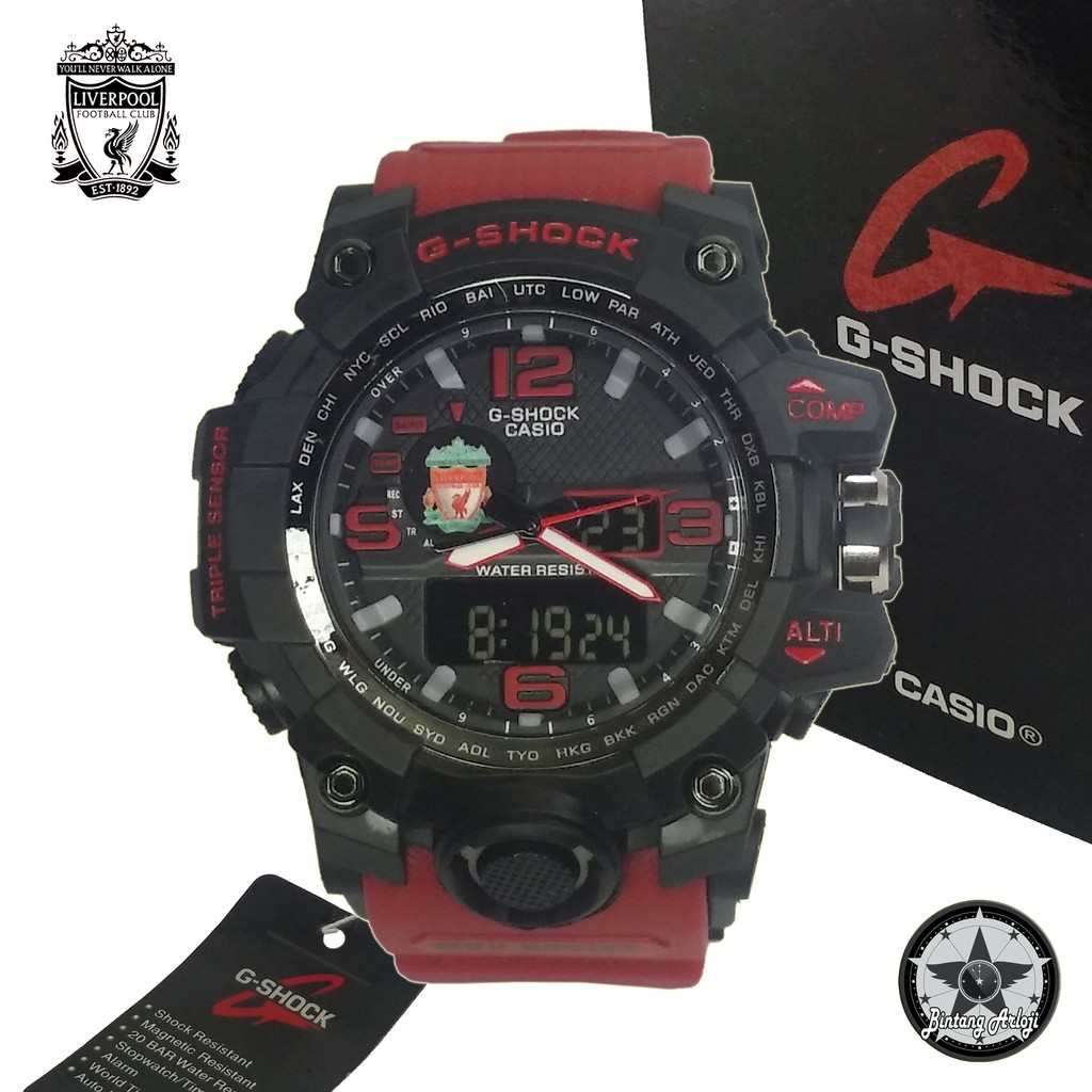 { TOP } JAM TANGAN LIVERPOOL DUAL TIME (Tali Merah)