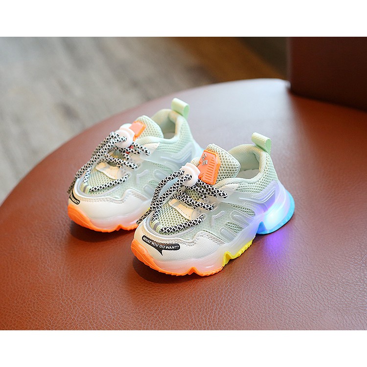 littlekiddoss SH20113 Sepatu Lampu Anak Import Sneakers Glacio LED Murah