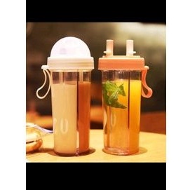 Botol Minum Dua Sisi  600ml l BPA FREE // Botol Minum Dual Use 600ml // Botol Minum Unik 600ml BPA FREE //Botol Minum Dua sisi Murah-3