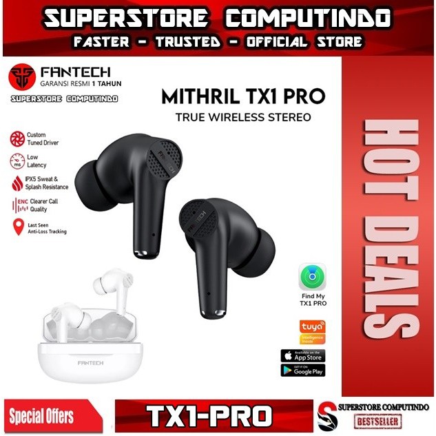 Fantech TWS MITHRIL TX1 PRO Gaming Mode Low Latency Earphone TX1-PRO