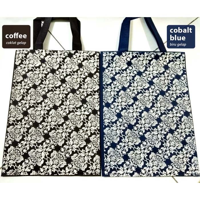 

NEW Diagonal Batik Tote Goodie Bag Souvenir Tas Jinjing Spunbond S - Coffee