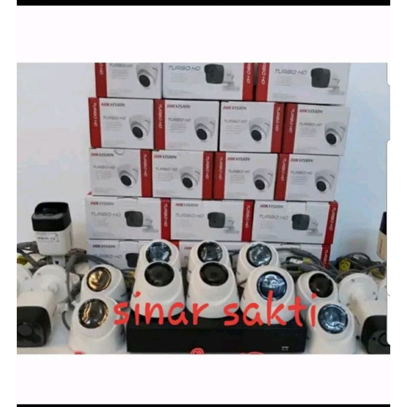 Paket Cctv 5MP HIKVISION 16CH Hardisk 2TB Lengkap Tggl Pasang NEW MURAH