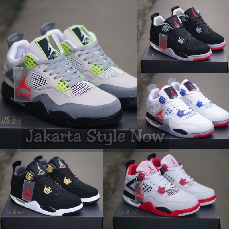 Jakarta Style Ready NKE Air Jordan 4 pria. Sepatu Basket Pria. Size 39-44