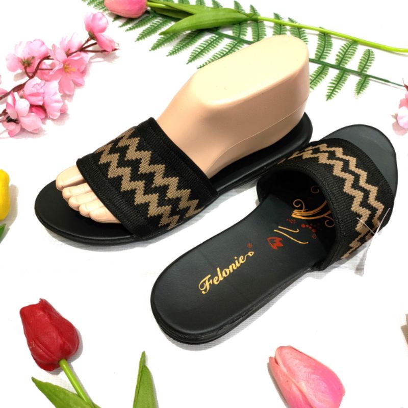 Sandal wanita rajut terbaru Felonie DH 01 kekinian trendy keren elegan murah