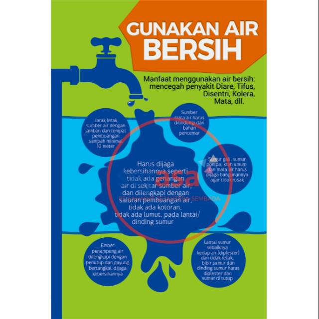  Poster  12 Indikator KS Gunakan Air  Bersih  Shopee Indonesia