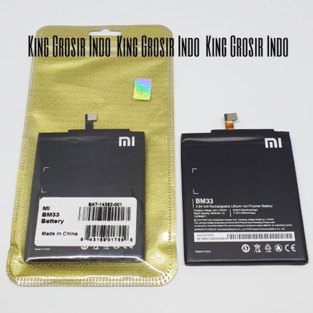 Baterai Xiaomi BM33 Original 100% Xiaomi Redmi 4i Battery Batere Batre Xiaomi BM 33 Mi 4i Mi4i