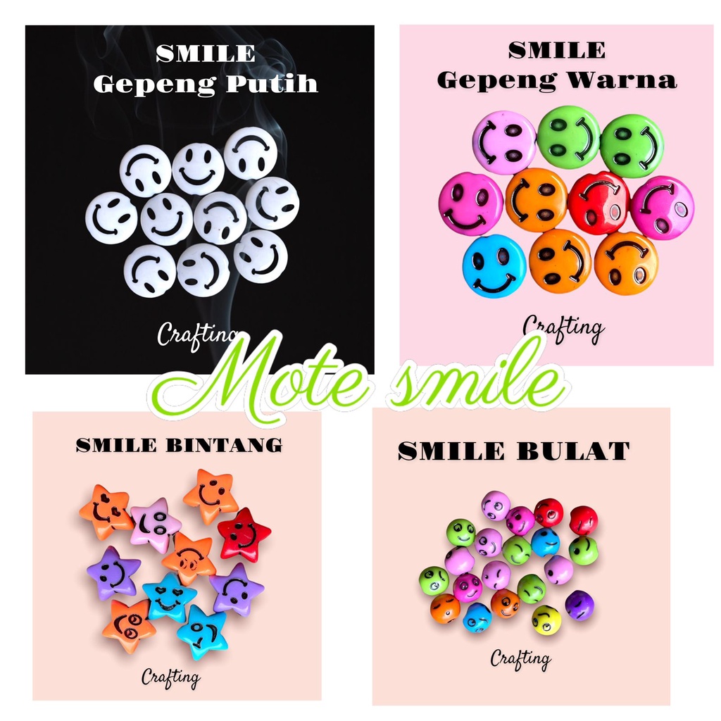 Mote Smile / Mutiara Smile / Mote Emoji / Manik Manik Emoji Smile