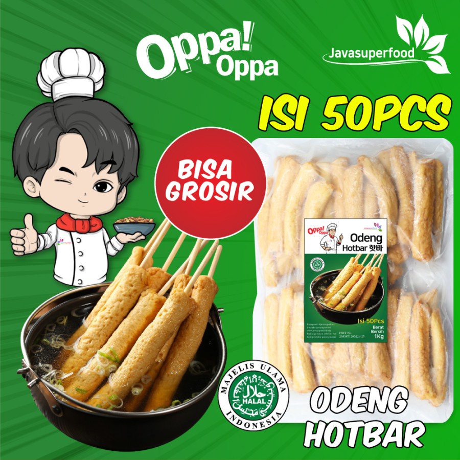 Oppa Odeng Oden Hotbar Eomuk Korea Fish Cake 1kg Halal