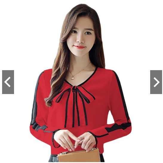 Fifi Fashion Blouse Tangan Panjang Wanita Gaya Korea Model Terbaru  Gisel