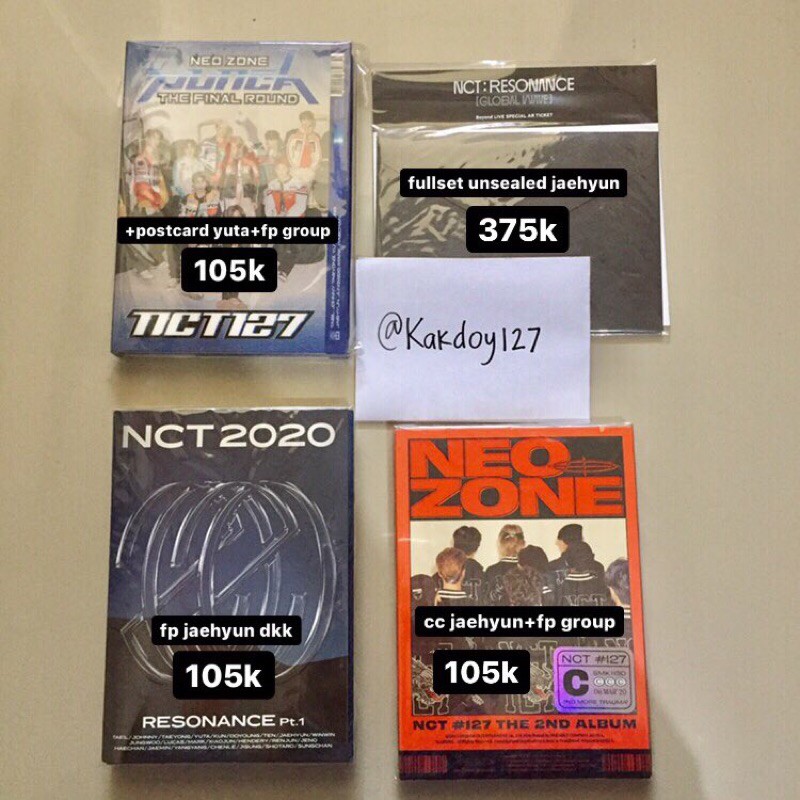 WTS ALBUM ONLY NCT AR TICKET RESONANCE JAEHYUN 1st PLAYER NEOZONE C VER