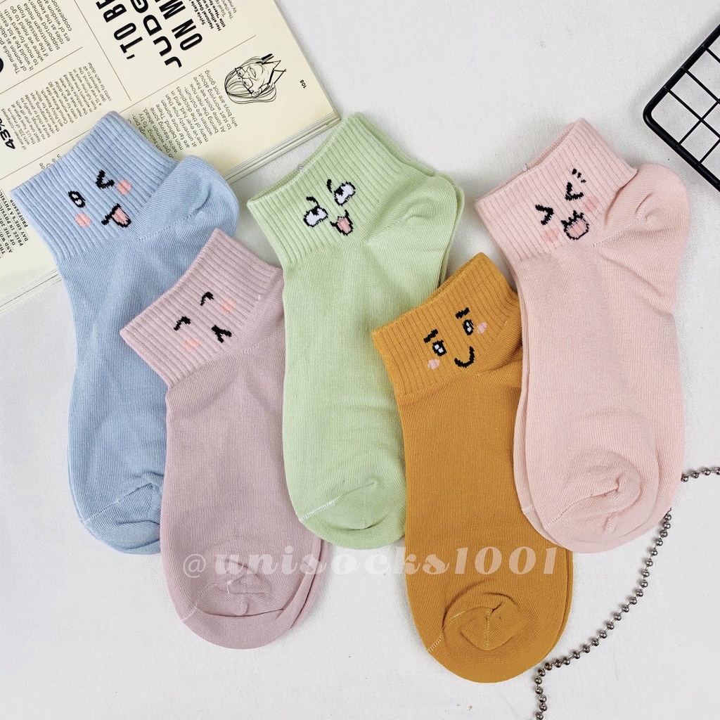 Import Kaos kaki pendek cewe wanita motif lucu 3D karakter pendek woman socks ankle sock tebal bermotif kualitas premium-5